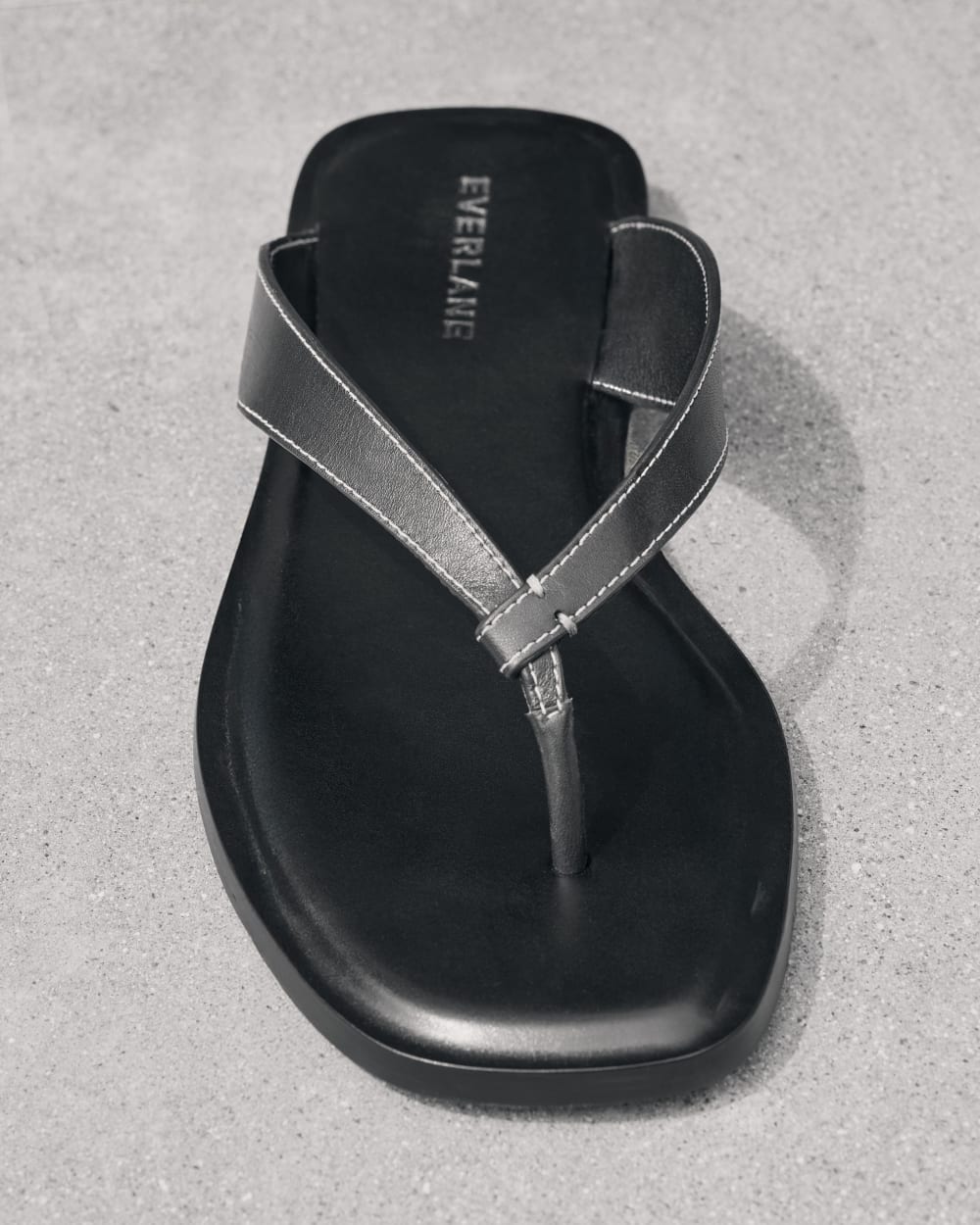 The Leather Flip Flop | Black - Image 8