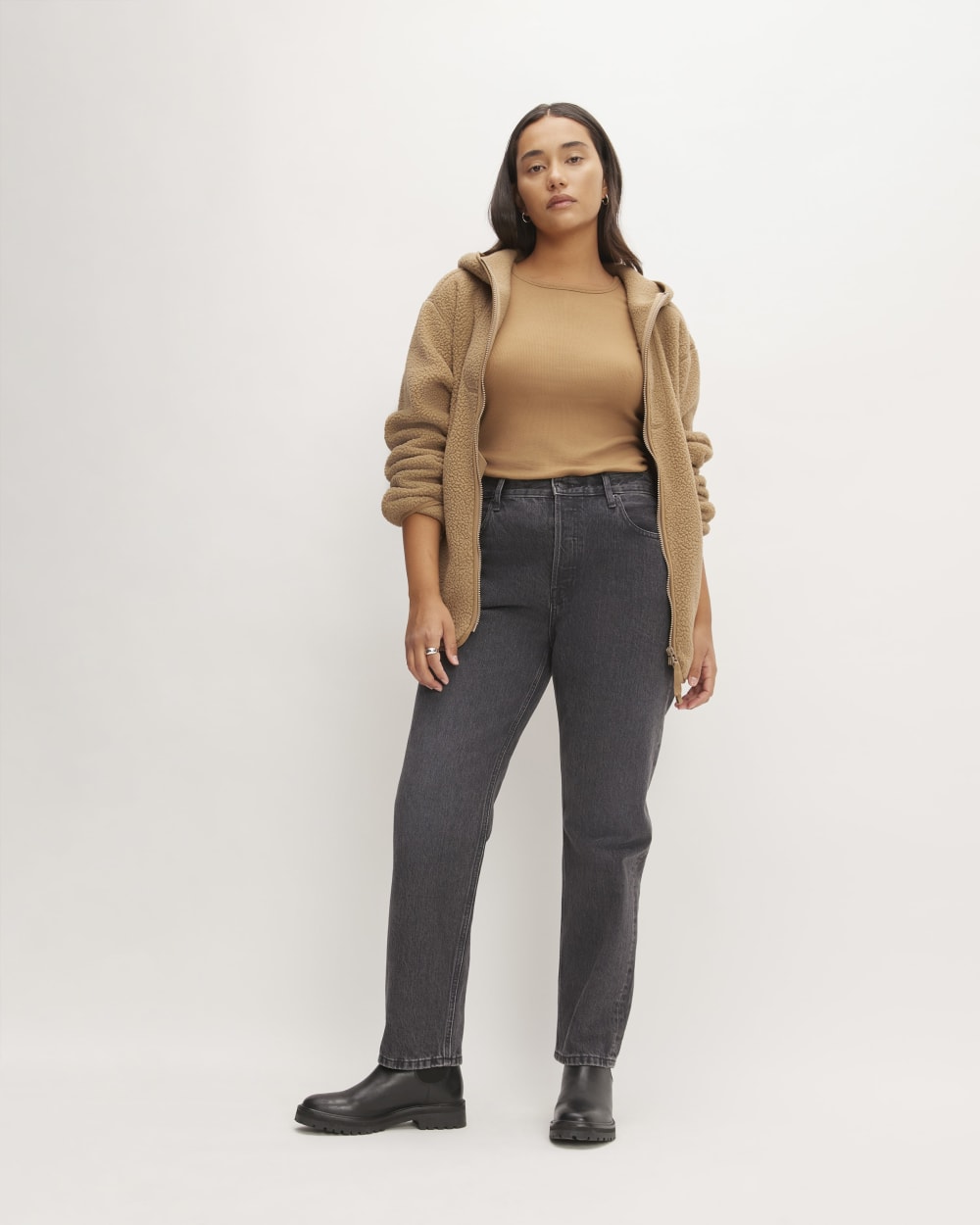 The ReNew Fleece Full-Zip Hoodie | Tiger's Eye - Image 3