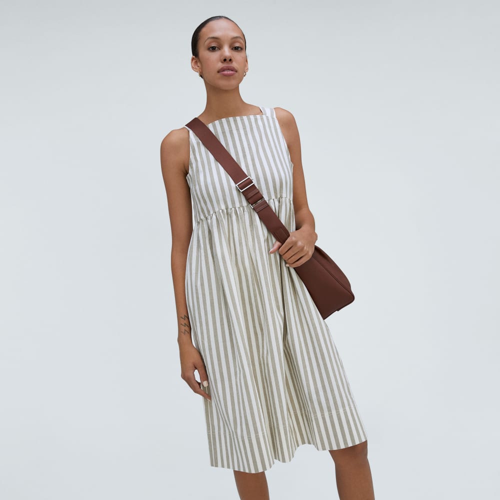 The Seersucker Midi Dress | Nutria / Off-White - Image 6