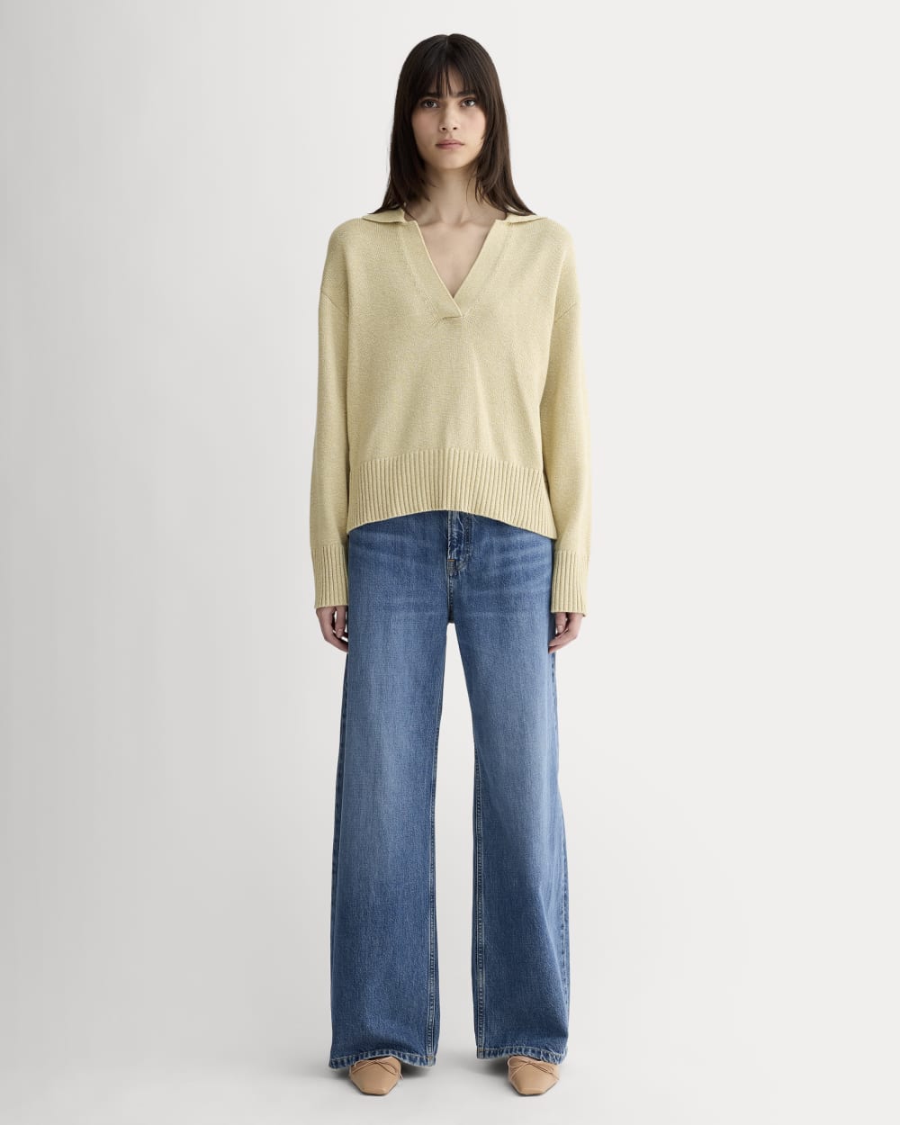 The Boxy Polo in Everyday Cotton | Mojave Desert / Natural - Image 3