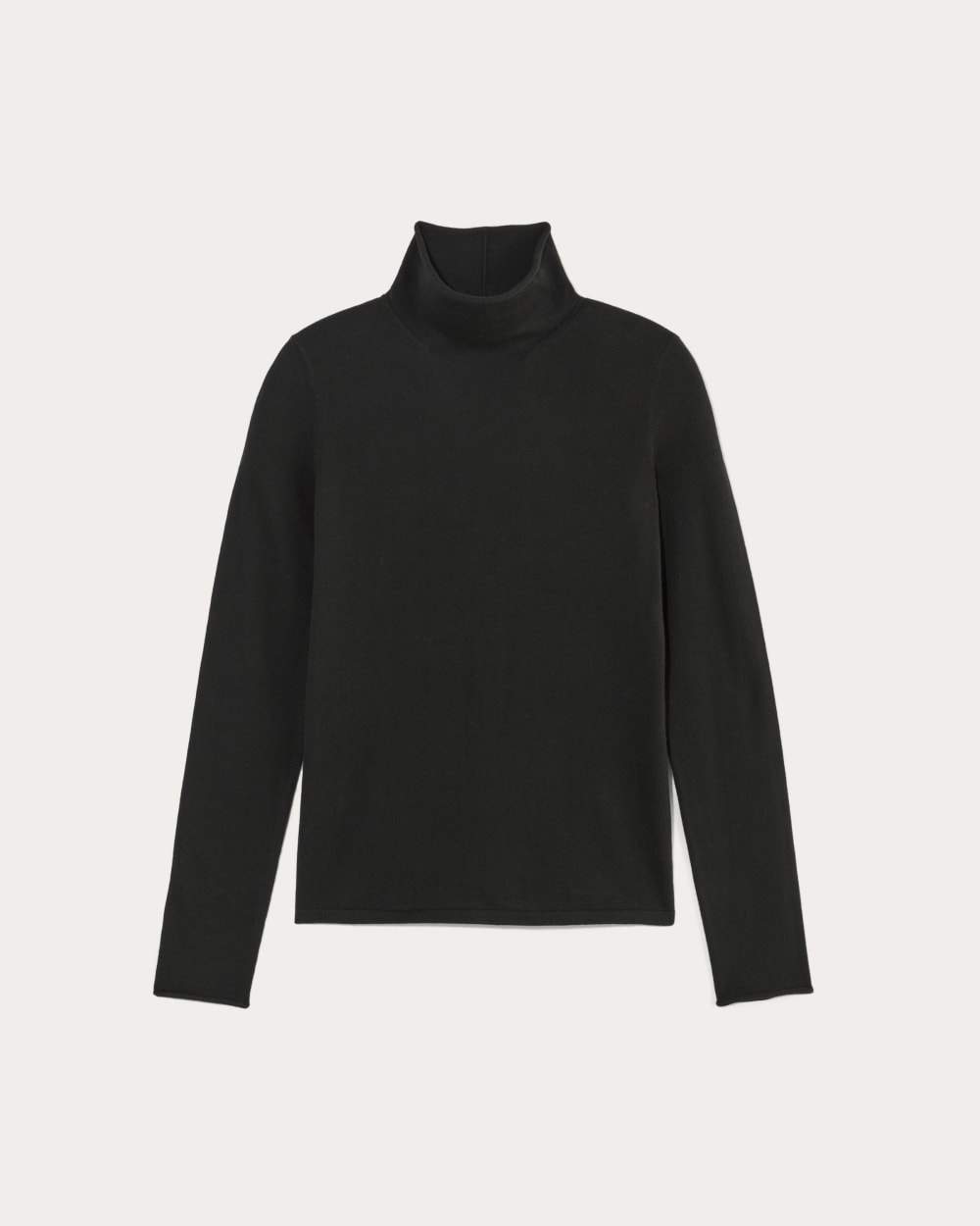 The Funnel Neck in Cotton Cashmere | Black - Image 2