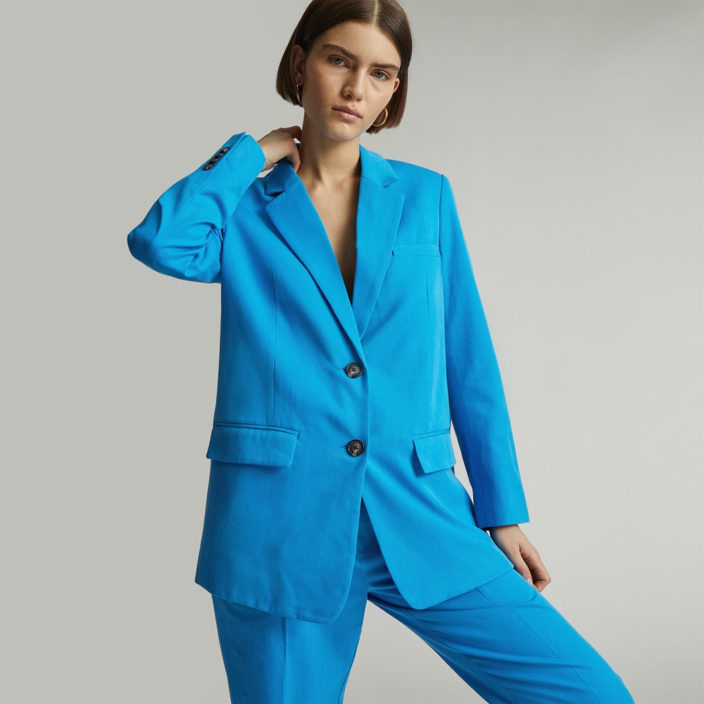 The Oversized Blazer in Buttersmooth | Brilliant Blue
