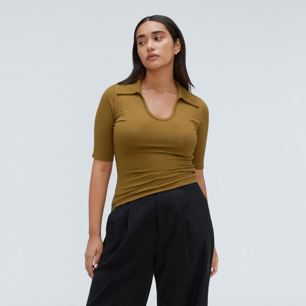 The Super-Soft Short Sleeve Polo | Tapenade - Image 2