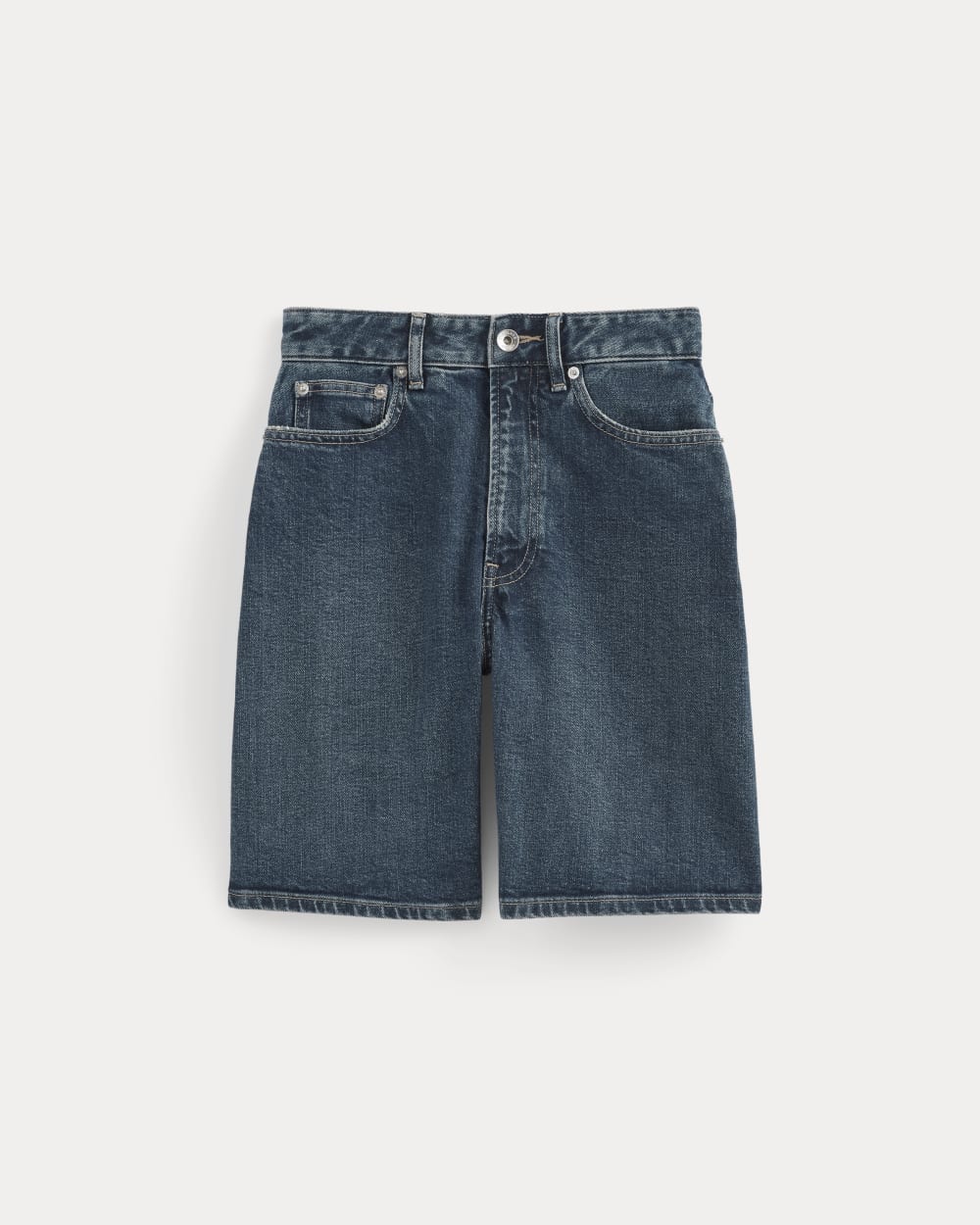 The Long A-Line Denim Short | Dark Indigo - Image 2