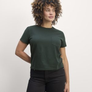 The Box-Cut Tee in Essential Cotton | Scarab | Pocket