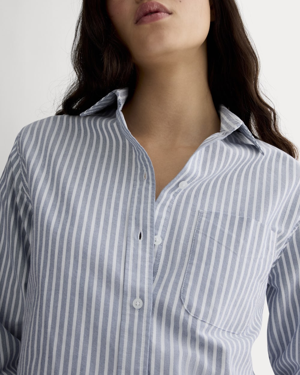 The Must-Have Oxford Shirt | Bone / Mazarine Blue - Image 4
