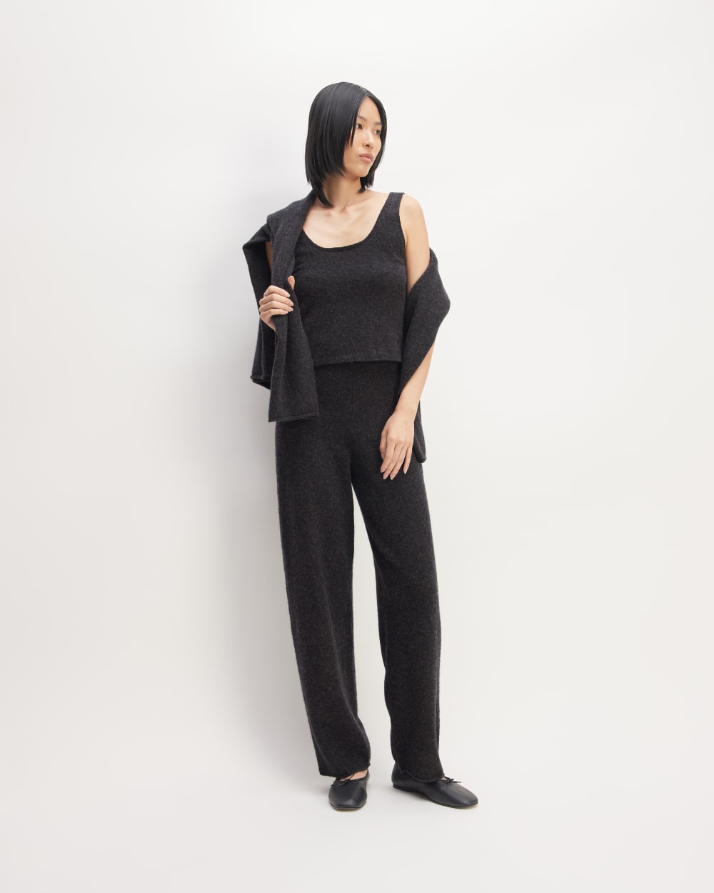 The Cozy-Stretch Tank | Charcoal - Image 3