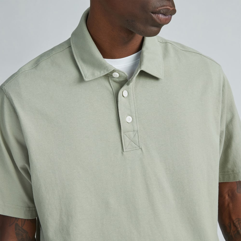 The Premium Weight Relaxed Polo | Seagrass - Image 4