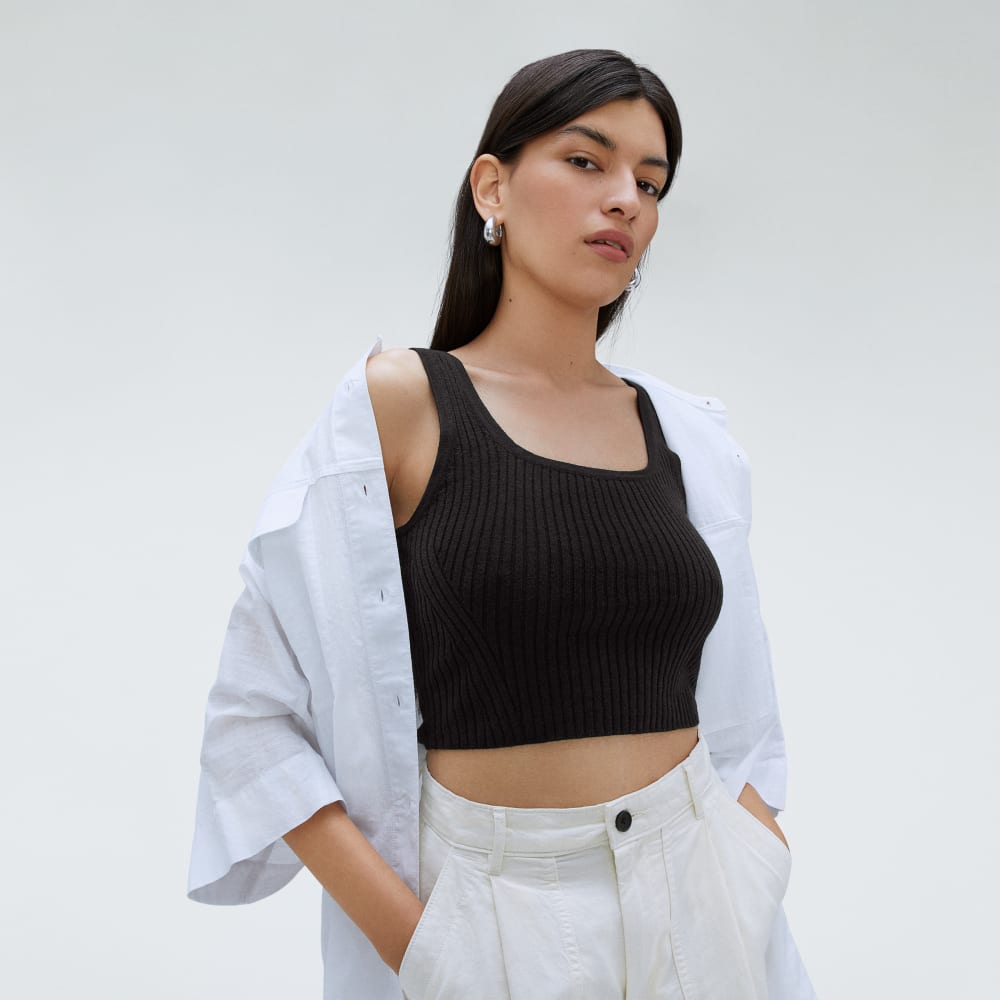 The Cotton-Merino Cami | Black - Image 6