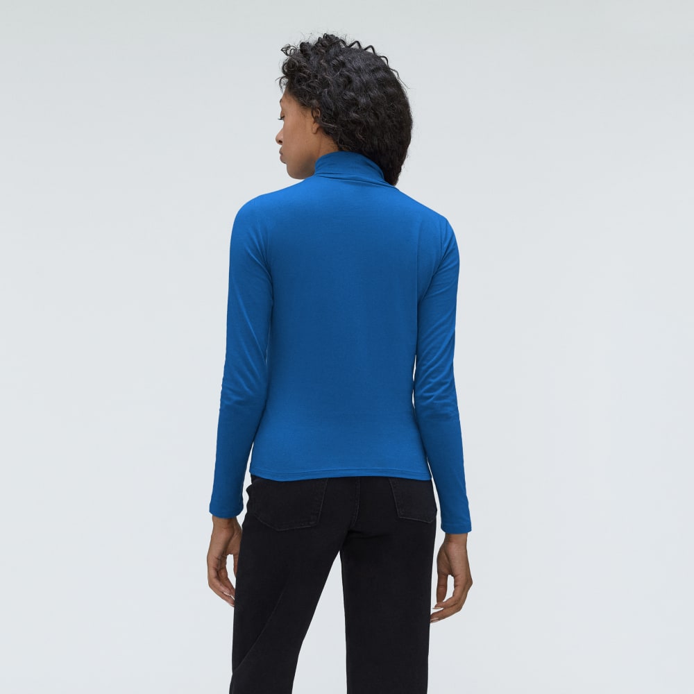 The Organic Cotton Turtleneck | Lapis Blue - Image 3