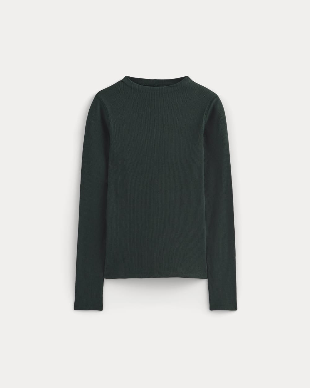 The Luxe Rib Funnel-Neck Tee | Heathered Dark Sea - Image 2