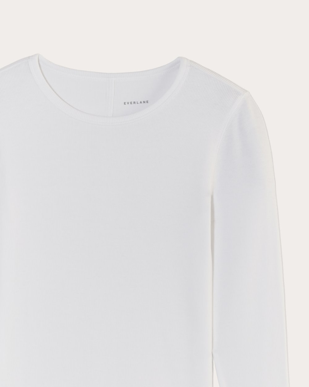 The Luxe Rib Long-Sleeve Crew | White - Image 6