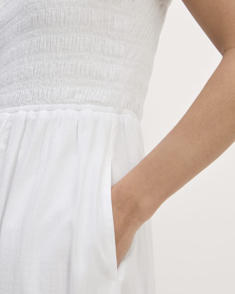 The Gauze Off-the-Shoulder Dress | White - Image 4