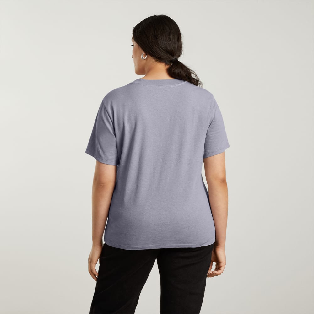 The Vintage V-Neck Hemp Tee | Lilac Grey - Image 3