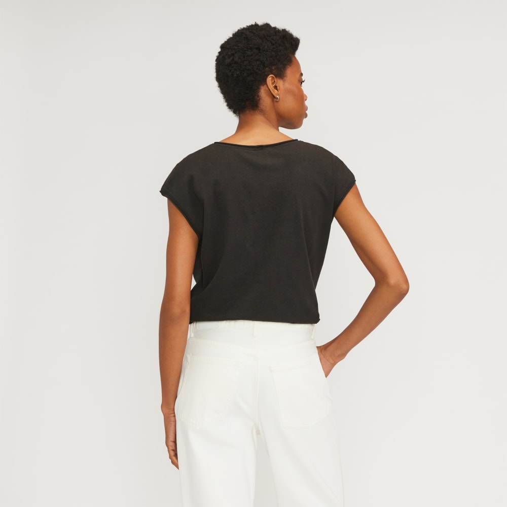 The Hemp Scoop-Neck Muscle Tee | Black - Image 3