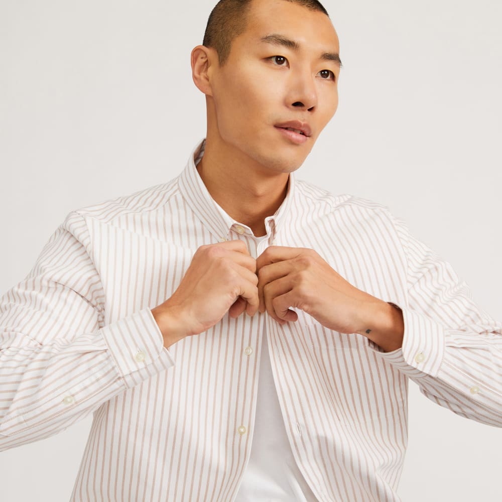 The Classic Oxford Shirt | Sahara / Off-White | Tall - Image 4