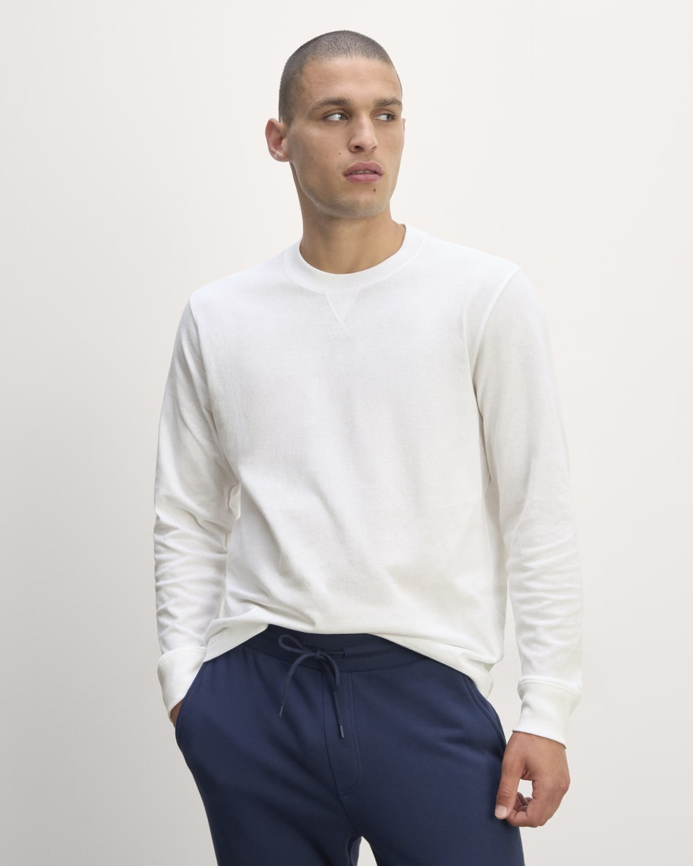 The Premium-Weight Relaxed Crew | White