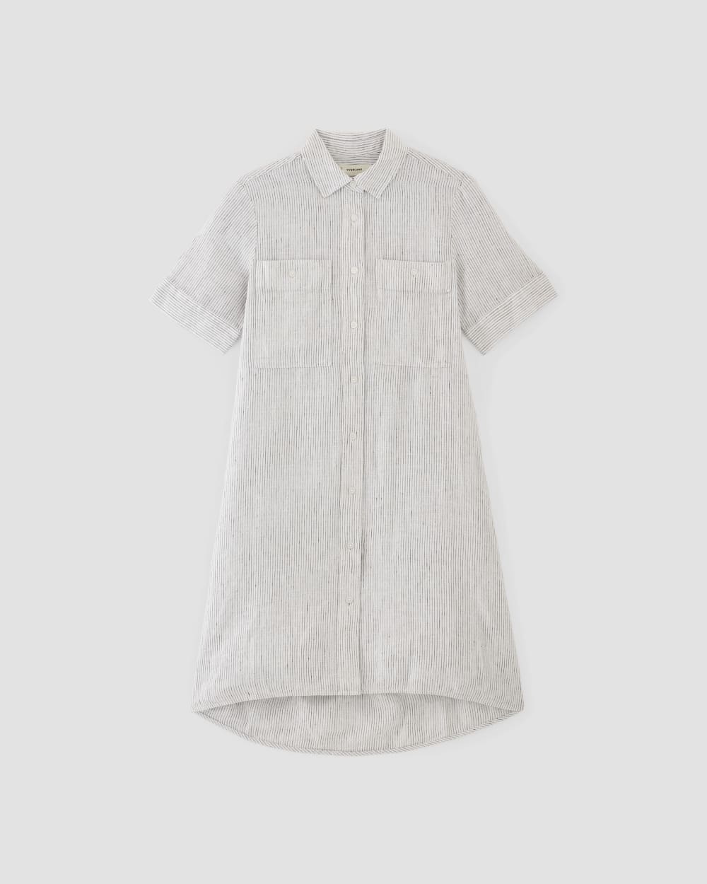 The Daytripper Dress in Linen | White / Black - Image 2