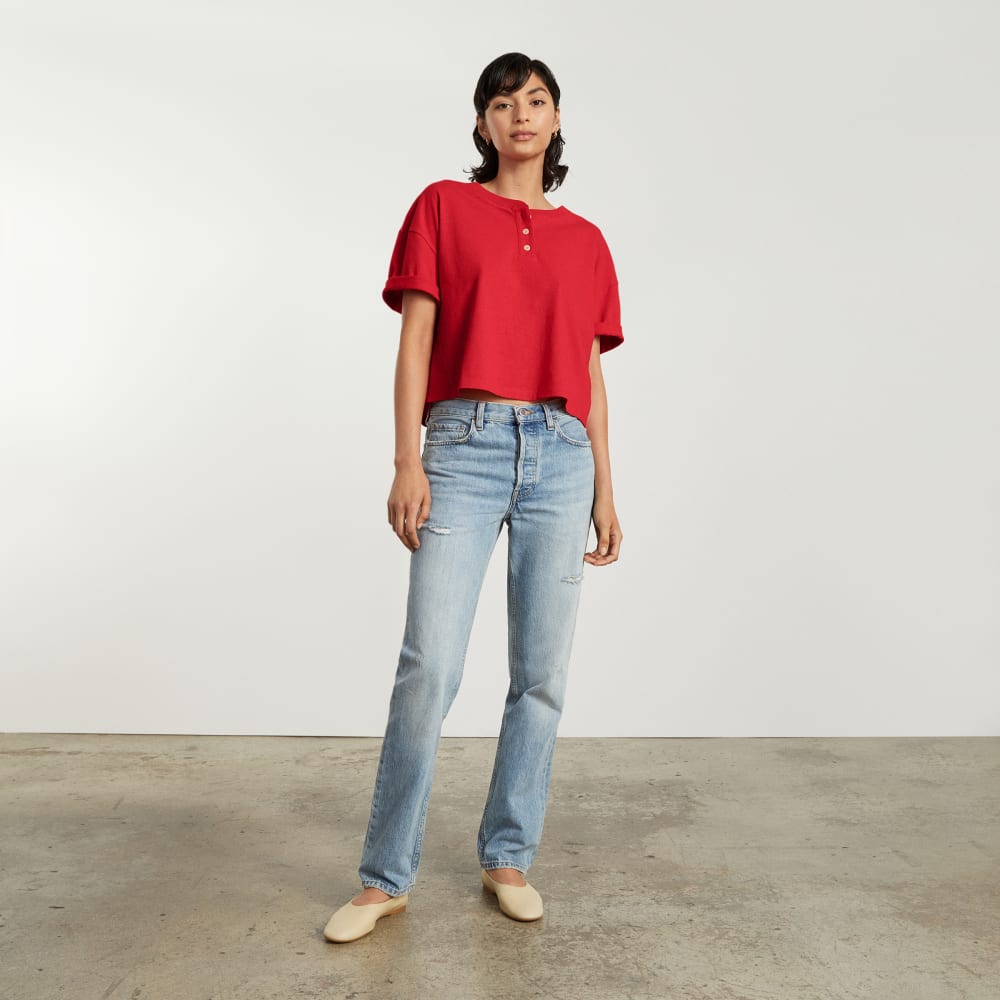 The Vintage Henley Hemp Tee | Goji Berry - Image 3