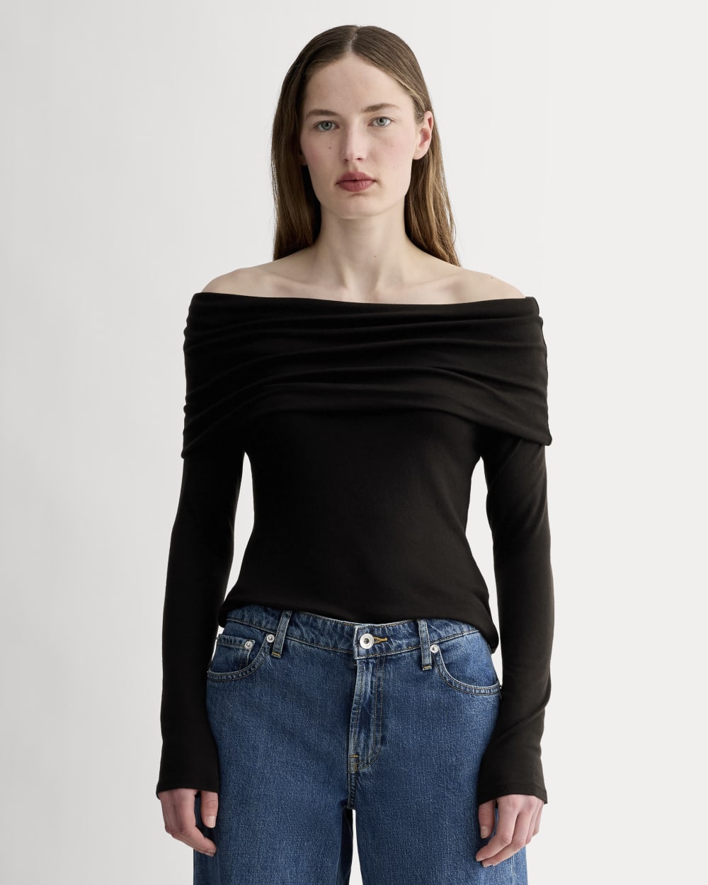 The Off-the-Shoulder Top in Butterluxe | Black