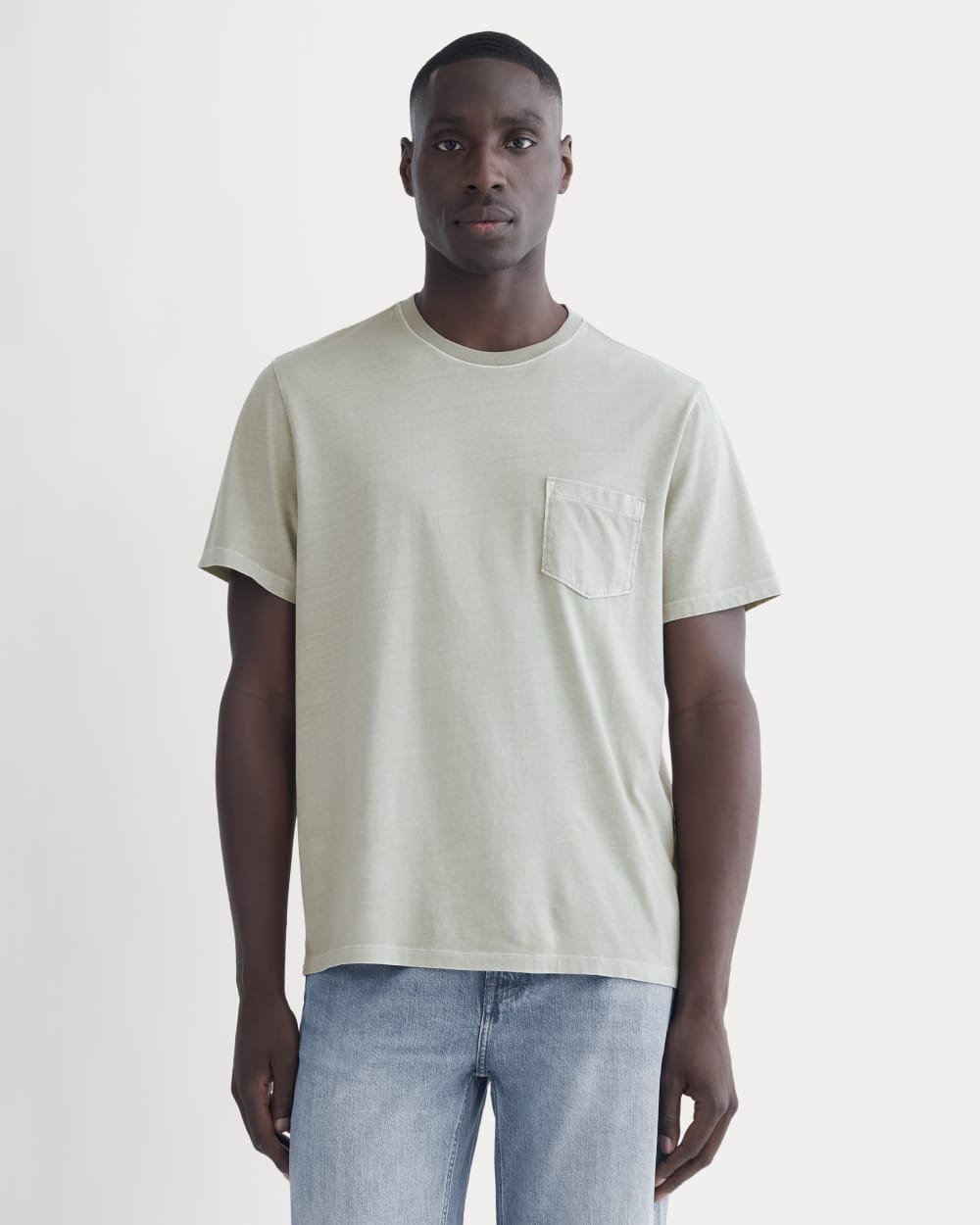 The Essential Organic Garment-Dyed Crew | Seagrass
