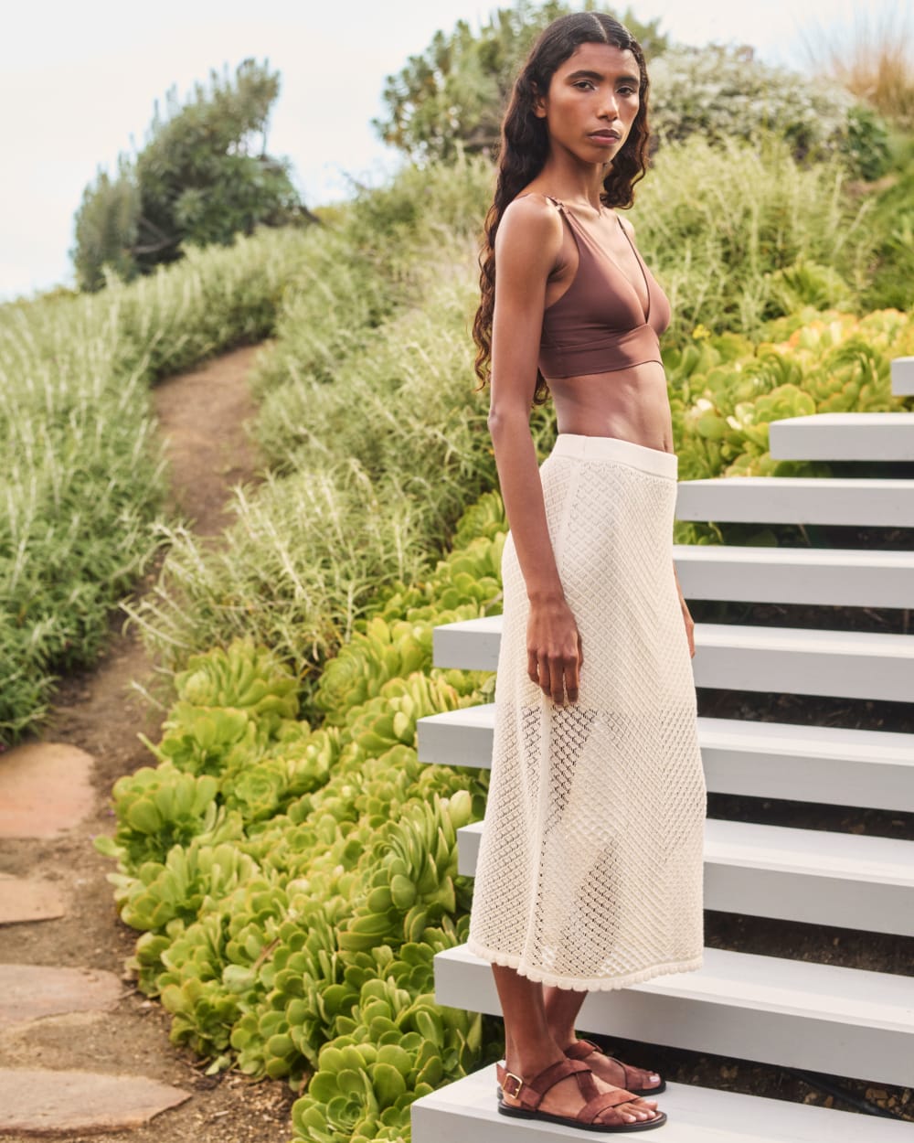 The Lace Knit Skirt | Birch - Image 6