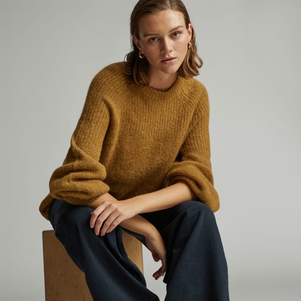 The SuperFuzz Alpaca Oversized Crew | Dijon - Image 5