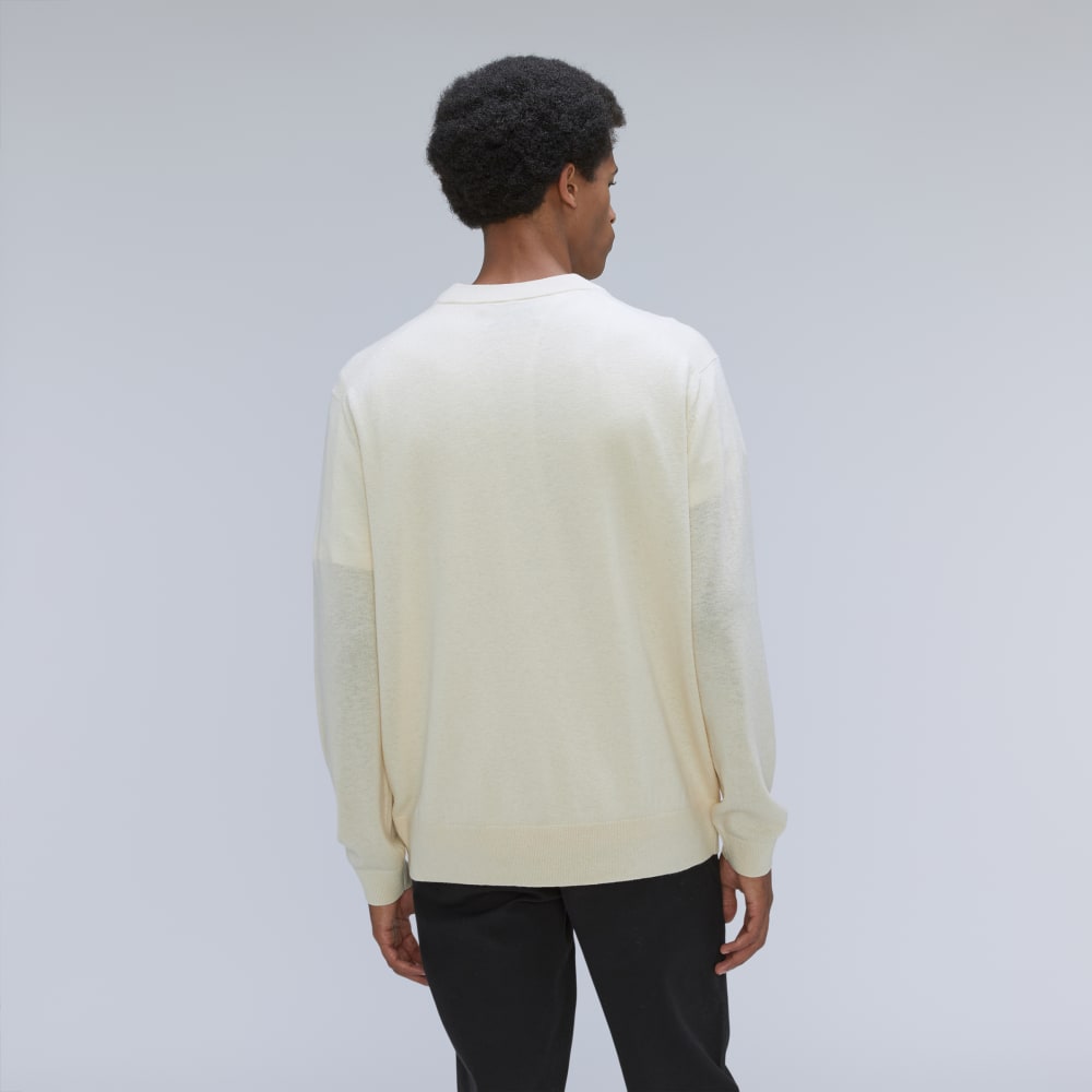 The Merino-Blend Crewneck Sweater | Off White - Image 3