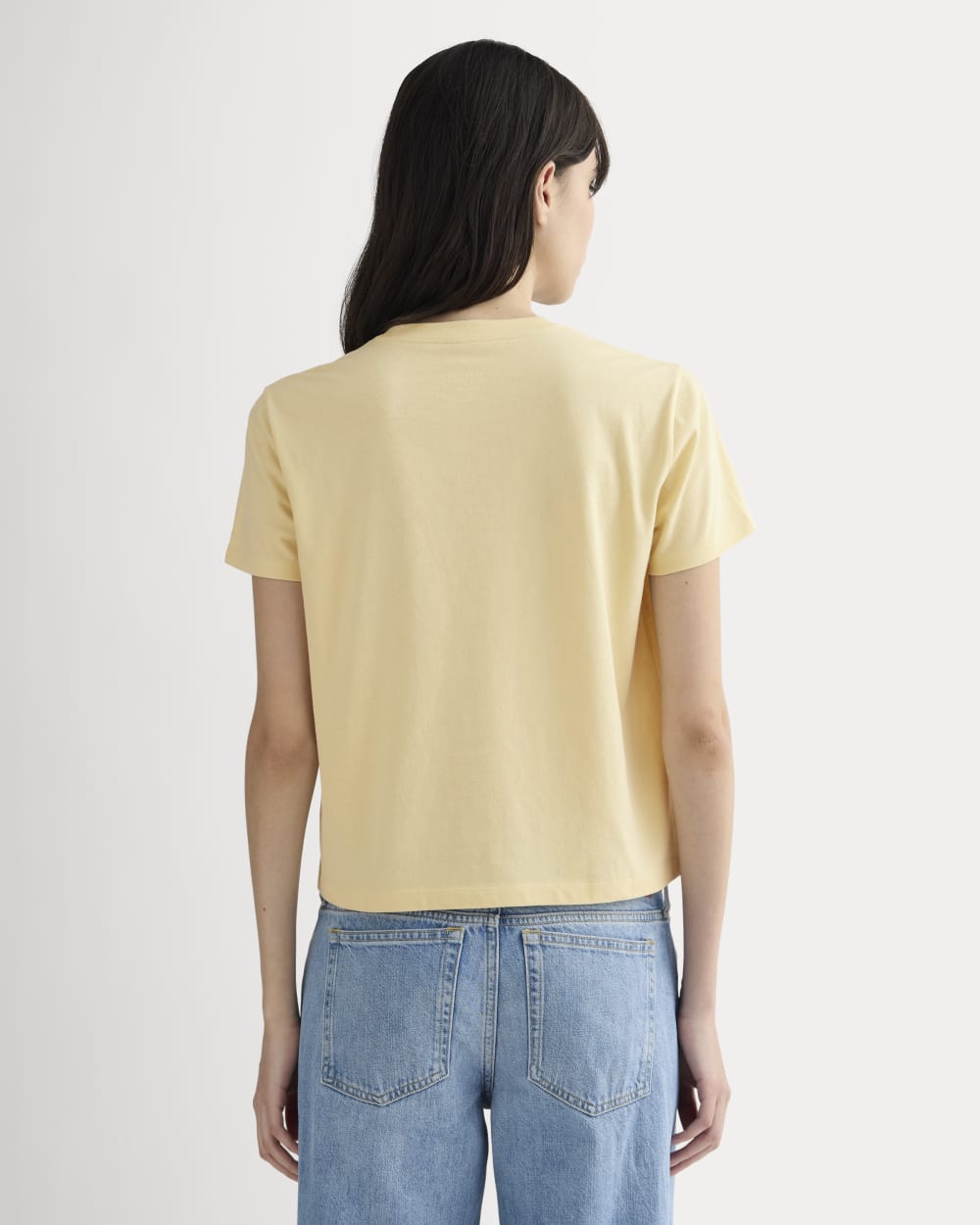 The Box-Cut Tee in Essential Cotton | Banana Crepe | No Pocket - Image 4