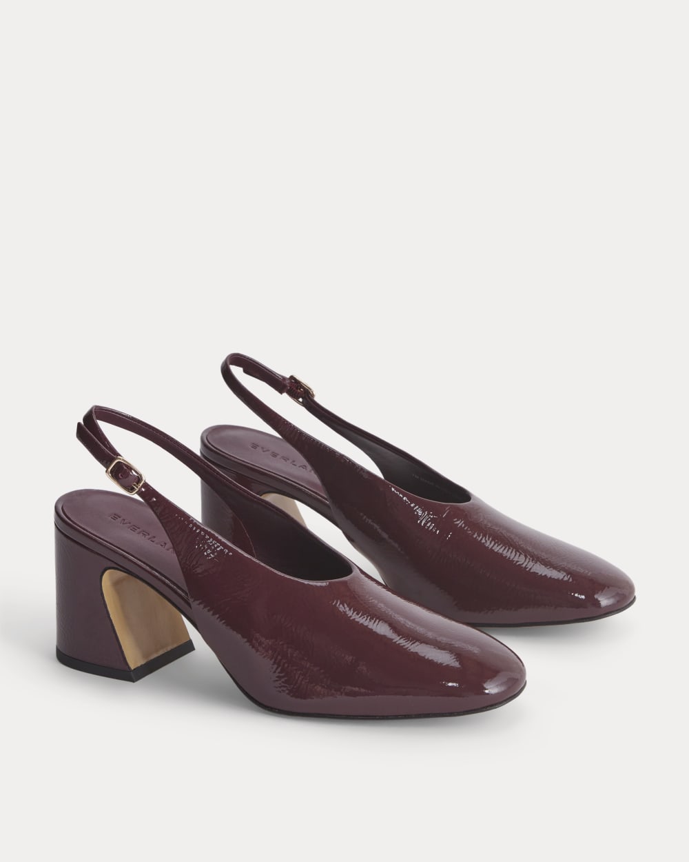 Curved Slingback Heel | Burgundy - Image 3