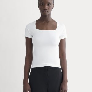 The Form Square-Neck Top | White