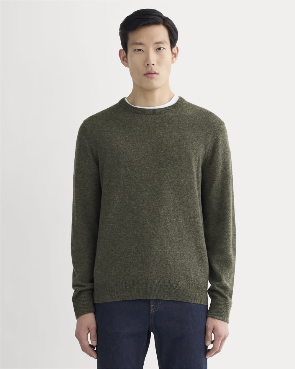 The Cashmere Crew | Heathered Army Green