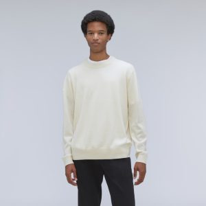 The Merino-Blend Crewneck Sweater | Off White