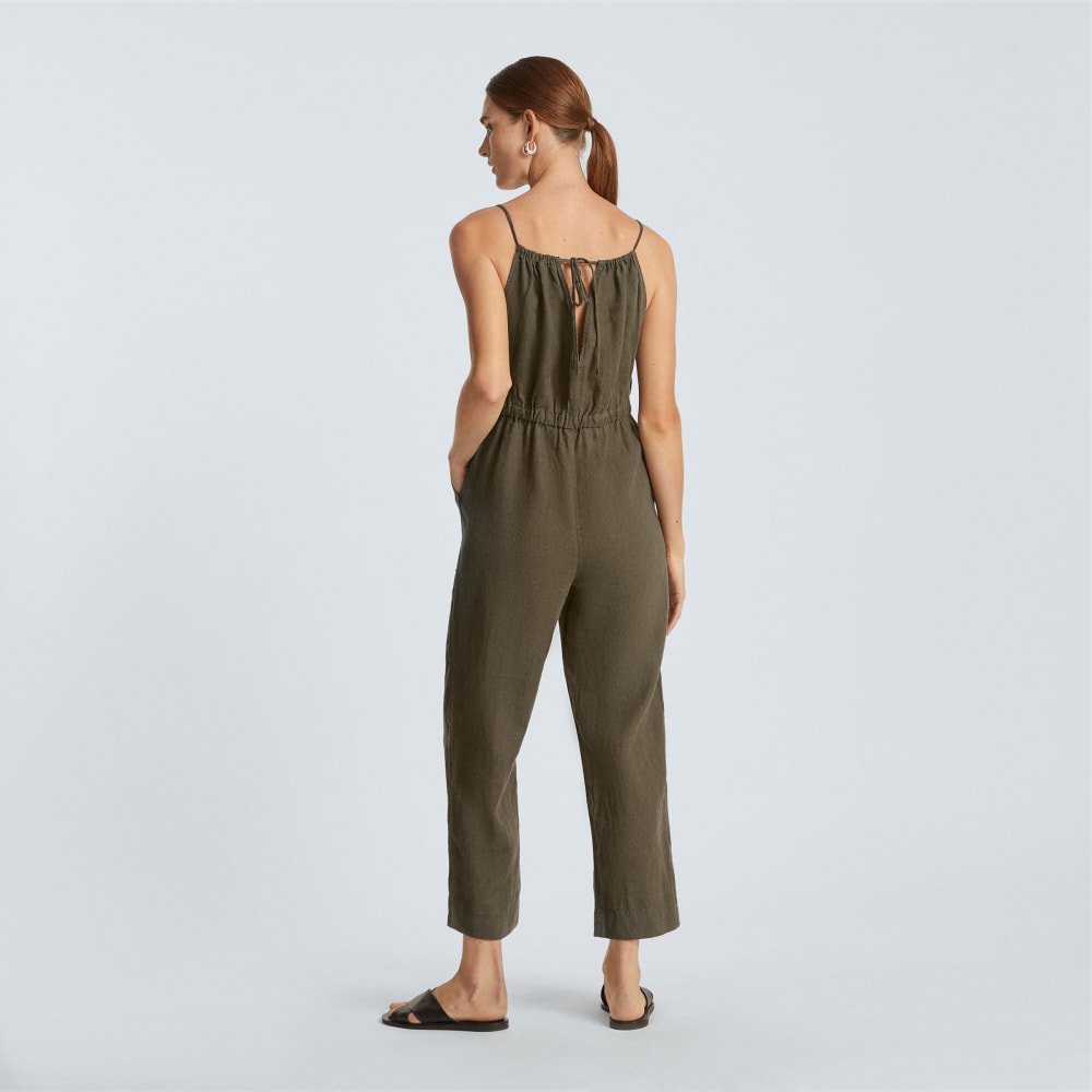The Linen Shoestring Jumpsuit | Beech - Image 3