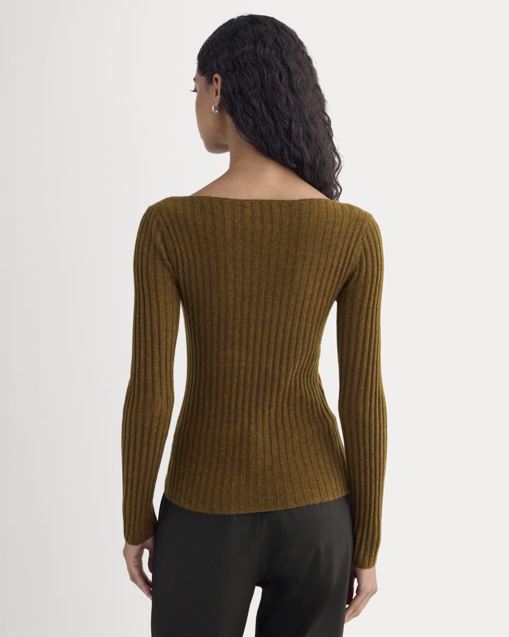 Cashmere Ribbed Boat-Neck Sweater | Heathered Toffee - Image 5