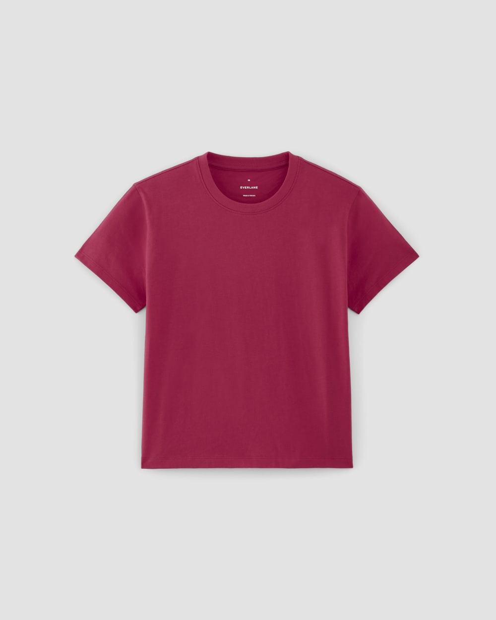 The Box-Cut Tee in Essential Cotton | Red Currant | No Pocket - Image 2