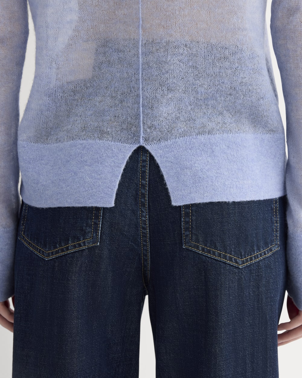 The Air Alpaca??Relaxed Crew Top | Soft Blue - Image 4