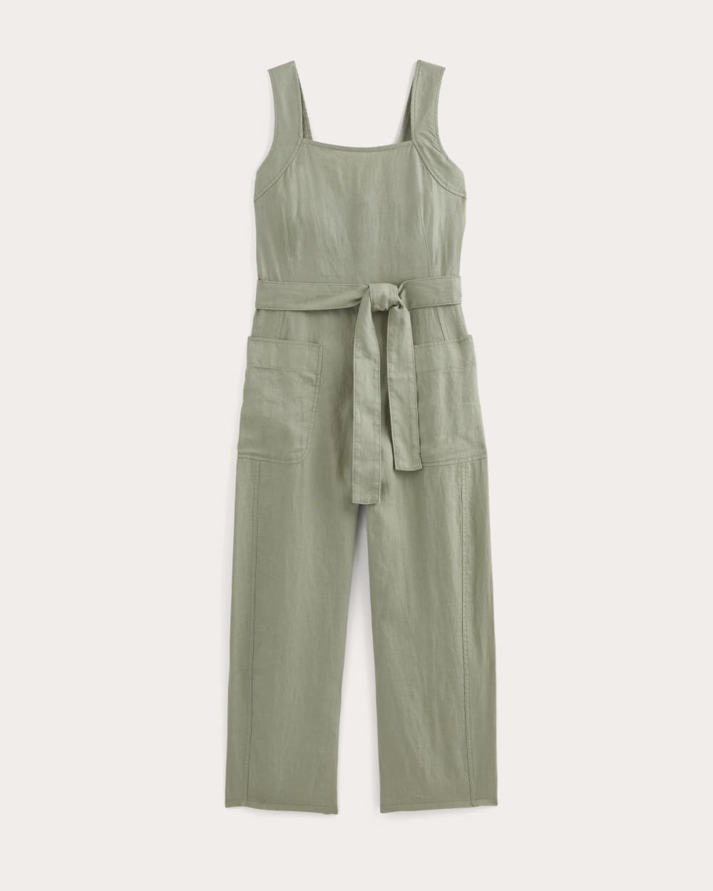 The Utility Coverall in Linen | Seagrass - Image 2