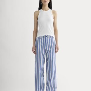 The Wide-Leg Chino | Dutch Blue / Natural