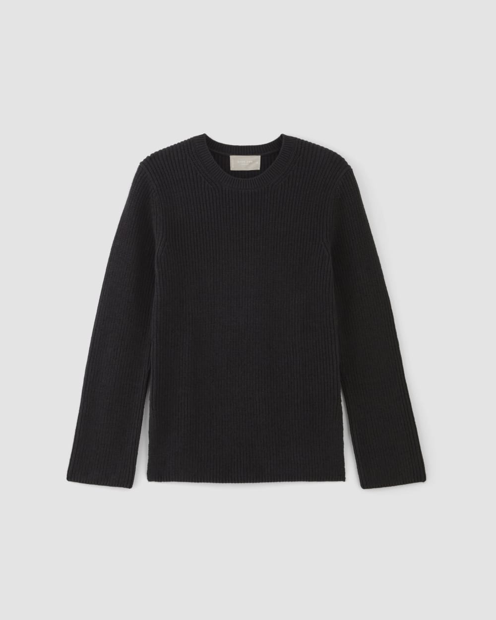 The Organic Cotton Slim Crew Sweater | Black - Image 2