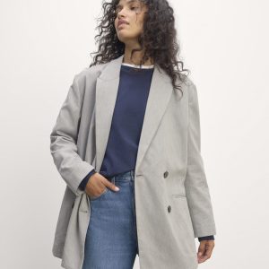 The Double-Breasted Blazer in Buttersmooth | Heather Steel