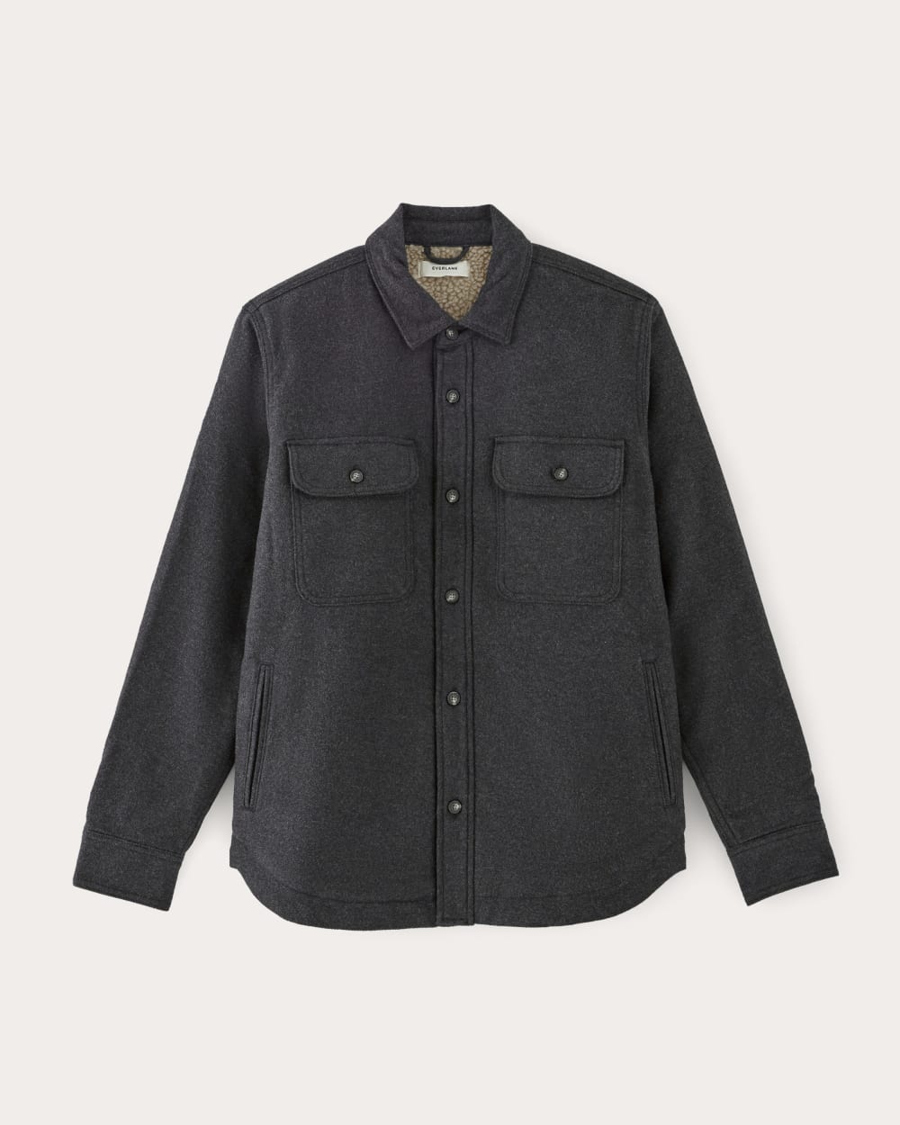 The ReNew Fleece-Lined Heavyweight Overshirt | Heather Charcoal - Image 2