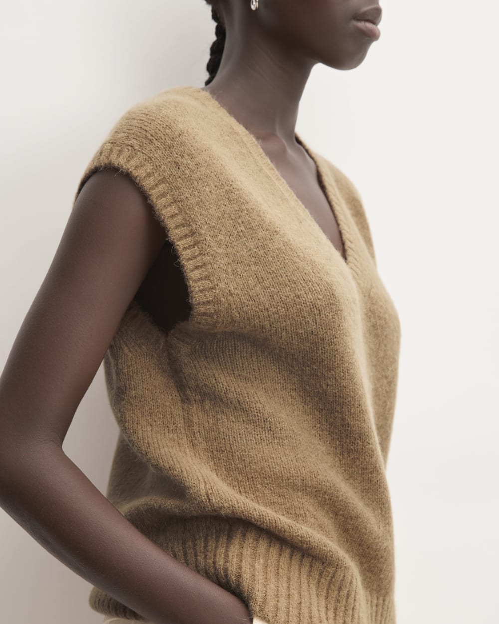 The Alpaca V-Neck Vest | Tiger's Eye - Image 4