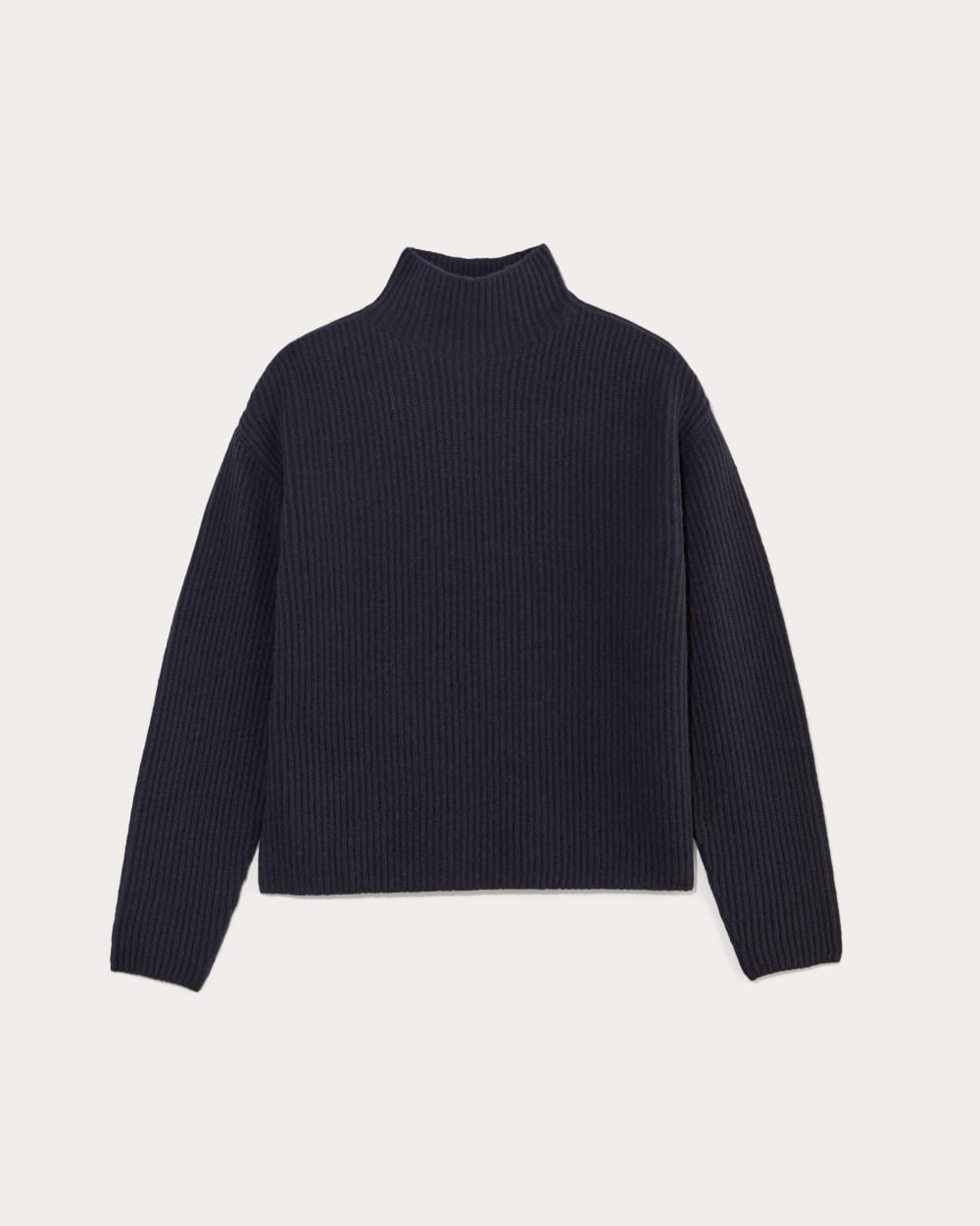 The Fisherman Turtleneck in Wool Cashmere | Navy - Image 2