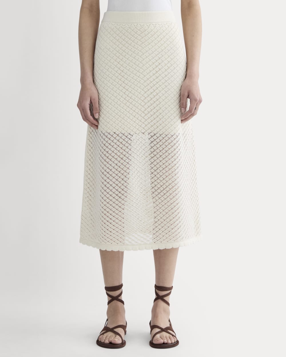 The Lace Knit Skirt | Birch - Image 3