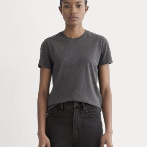 The Slim Crew in Essential Cotton | Heathered Soot