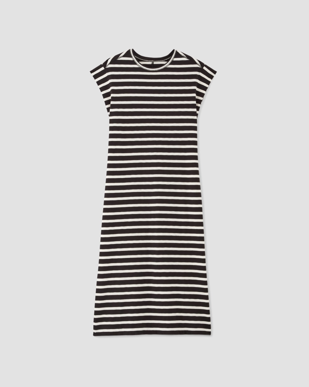 The Muscle Tee Midi Dress | Black / Bone - Image 2