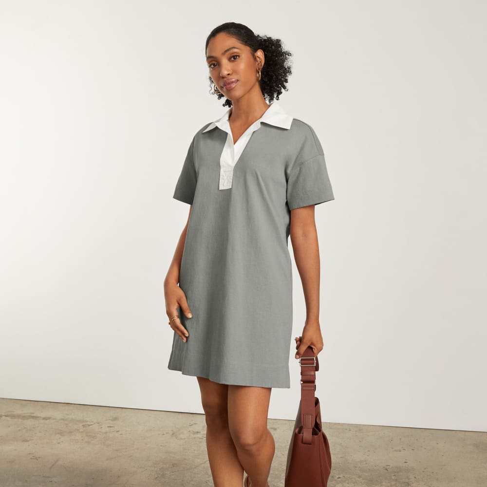 The Organic Cotton Polo Dress | Clay - Image 4
