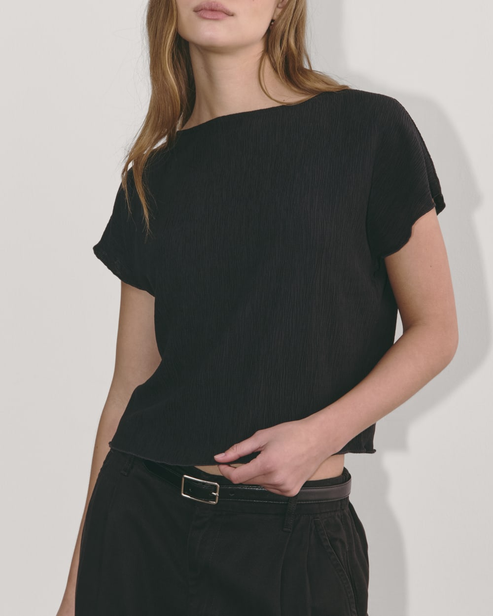 The Crinkle Top | Black - Image 3