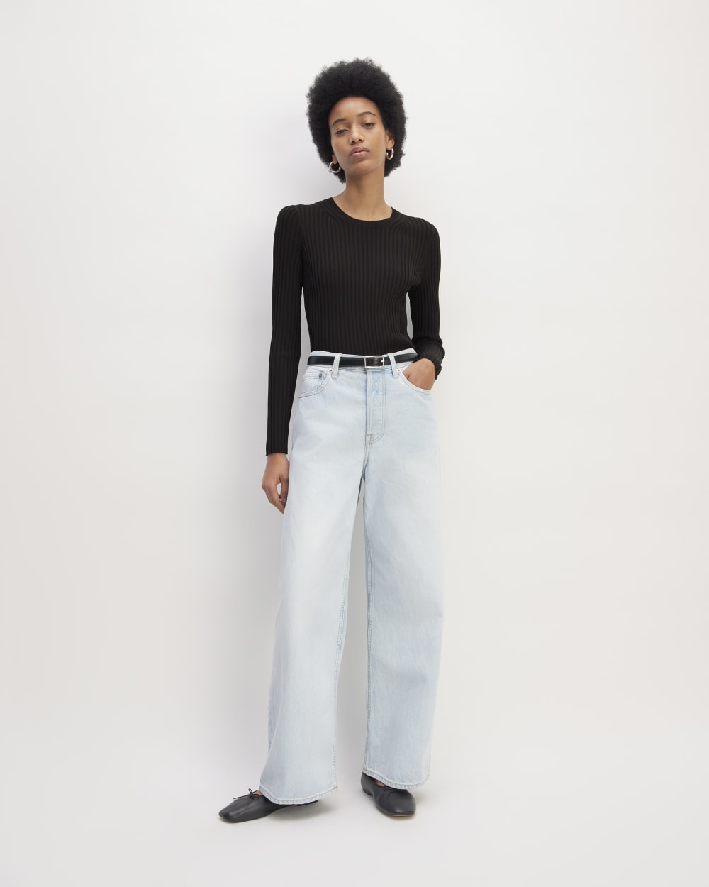 The Viscose Knit Crew | Black - Image 3